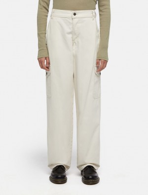 Calça Cargo Dickies Duck Canvas Feminino Branco | 163653693