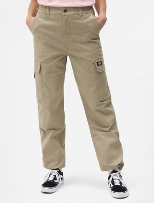 Calça Cargo Dickies Hooper Bay Feminino Caqui | 232255626