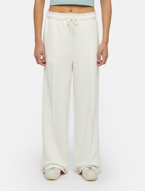 Calça Moletom Dickies Mapleton Straight Feminino Branco | 872612412