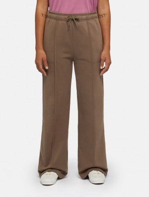 Calça Moletom Dickies Mapleton Straight Feminino Marrom | 840236369