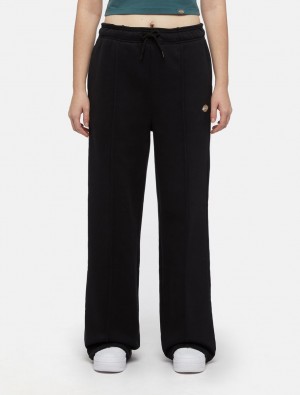 Calça Moletom Dickies Mapleton Straight Feminino Pretas | 879000731