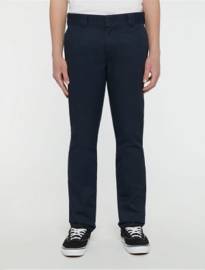 Calças De Trabalho Dickies 872 Slim Fit Masculino Azul Marinho | 834206934