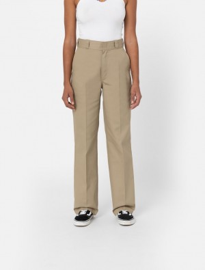Calças De Trabalho Dickies 874 Feminino Caqui | 629079815