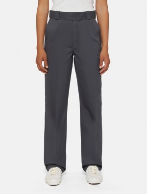 Calças De Trabalho Dickies 874 Feminino Cinzentas | 694268218