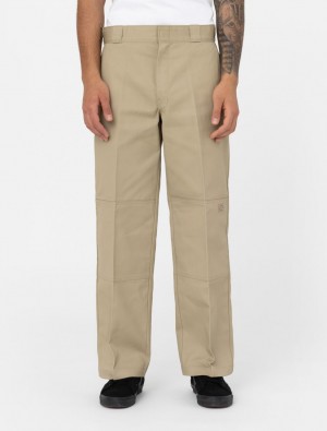 Calças De Trabalho Dickies Double Knee Masculino Caqui | 679304067