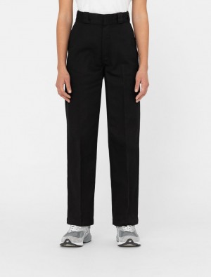 Calças De Trabalho Dickies Elizaville Feminino Pretas | 517855192