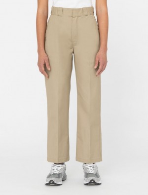 Calças De Trabalho Dickies Elizaville Feminino Caqui | 758446261