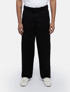 Calças De Trabalho Dickies Loose Multi-Pocket Masculino Pretas | 403275255