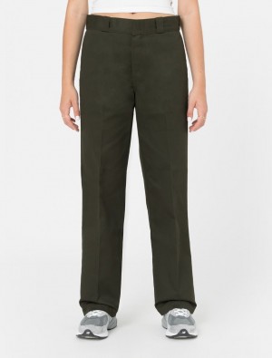 Calças De Trabalho Dickies Original 874 Feminino Verdes | 131944936