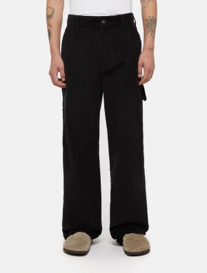 Calças Dickies Corduroy Carpenter Masculino Pretas | 751360889