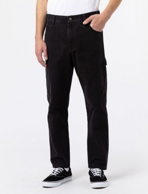 Calças Dickies Duck Canvas Carpenter Masculino Pretas | 320412481