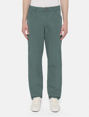 Calças Dickies Duck Canvas Carpenter Masculino Verdes | 895308400
