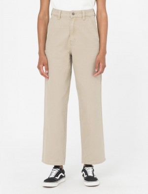 Calças Dickies Duck Canvas Feminino Bege | 575126526