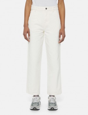 Calças Dickies Duck Canvas Feminino Branco | 740673474
