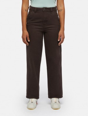 Calças Dickies Duck Canvas Feminino Chocolate | 166309254