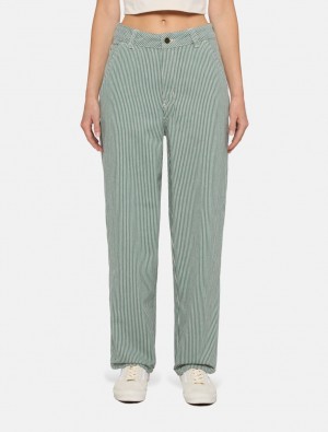 Calças Dickies Hickory Feminino Verdes | 993809354