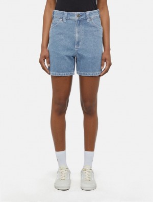 Calção Dickies Denim Feminino Azuis | 53676350