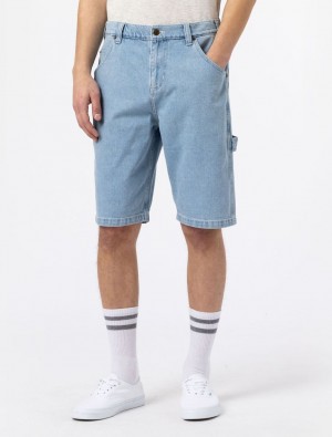 Calção Dickies Garyville Denim Masculino Azuis | 673225080