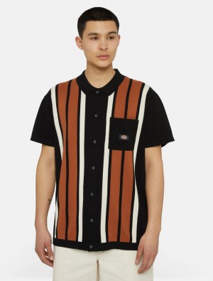 Camisa Polo Dickies Fieldale Knitted Masculino Pretas | 345749348