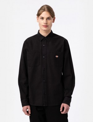 Camisas Dickies Duck Canvas Masculino Pretas | 551031972