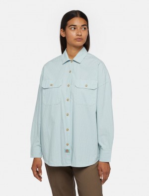 Camisas Dickies Florence Feminino Azuis | 833038479