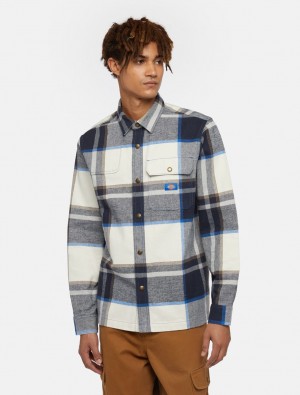 Camisas Dickies Nimmons Long Sleeve Masculino Cinzentas | 51230196