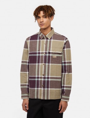 Camisas Dickies Nimmons Long Sleeve Masculino Verdes | 674976426