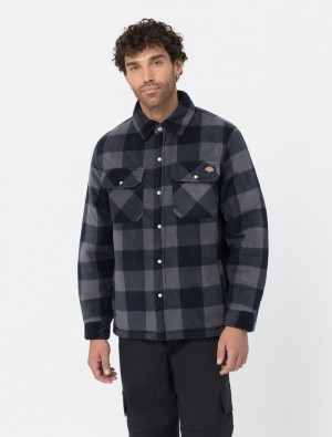 Camisas Dickies Portland Masculino Azuis | 477580497