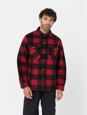 Camisas Dickies Portland Masculino Vermelhas | 900187516