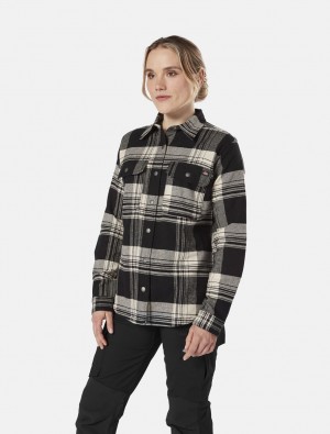 Camisas Dickies Renegade Flannel Feminino Pretas | 409171572