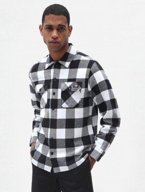 Camisas Dickies Sacramento Masculino Pretas | 249857679