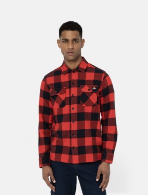 Camisas Dickies Sacramento Masculino Vermelhas | 63671427