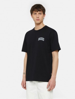 Camiseta Dickies Aitkin Chest Logo Short Sleeve Masculino Pretas | 472262890