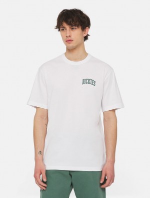 Camiseta Dickies Aitkin Chest Logo Short Sleeve Masculino Branco | 641870567