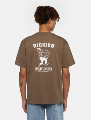 Camiseta Dickies Builder Masculino Marrom | 721169104