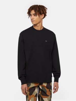 Camiseta Dickies Clancy Heavyweight Long-Sleeve Masculino Pretas | 817947255