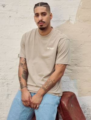 Camiseta Dickies Herndon Short Sleeve Masculino Caqui | 92654791
