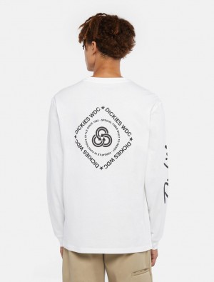 Camiseta Dickies Industrial Long-Sleeve Masculino Branco | 567423419