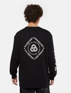 Camiseta Dickies Industrial Long-Sleeve Masculino Pretas | 825163495