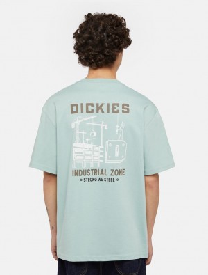Camiseta Dickies Industrial Zone Masculino Azuis | 186201013