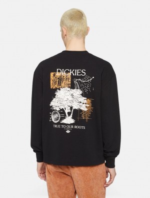 Camiseta Dickies Kenbridge Long Sleeve Masculino Pretas | 218473362