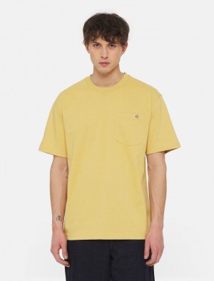 Camiseta Dickies Luray Short Sleeve Pocket Masculino Amarelas | 911751422