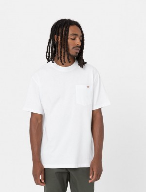 Camiseta Dickies Luray Short Sleeve Pocket Masculino Branco | 641754458