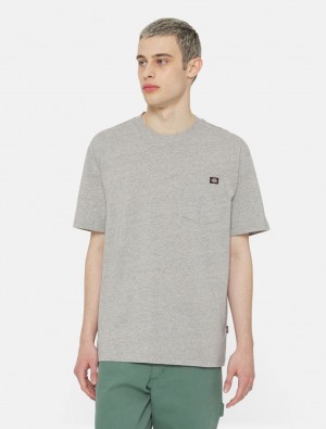 Camiseta Dickies Luray Short Sleeve Pocket Masculino Cinzentas | 904830854