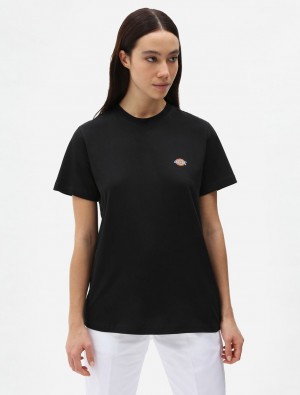 Camiseta Dickies Mapleton Short Sleeve Feminino Pretas | 989365666