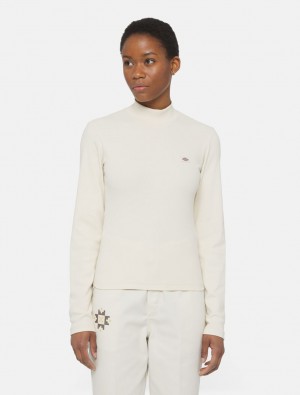 Camiseta Dickies Marysville Long Sleeve Feminino Branco | 974347453