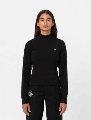 Camiseta Dickies Marysville Long Sleeve Feminino Pretas | 466171602