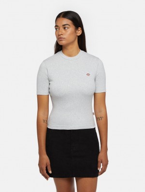 Camiseta Dickies Marysville Short Sleeve Feminino Cinzentas | 301145883