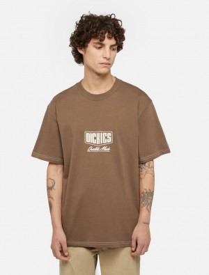 Camiseta Dickies Philipsburg Masculino Marrom | 196144426