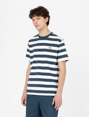 Camiseta Dickies Rivergrove Short Sleeve Masculino Azul Marinho | 951203028